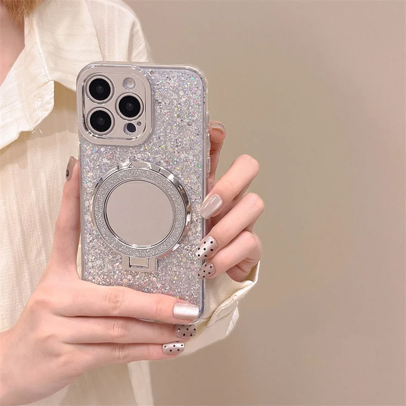 Skanto | Silber Glitzer Spiegel MagSafe
