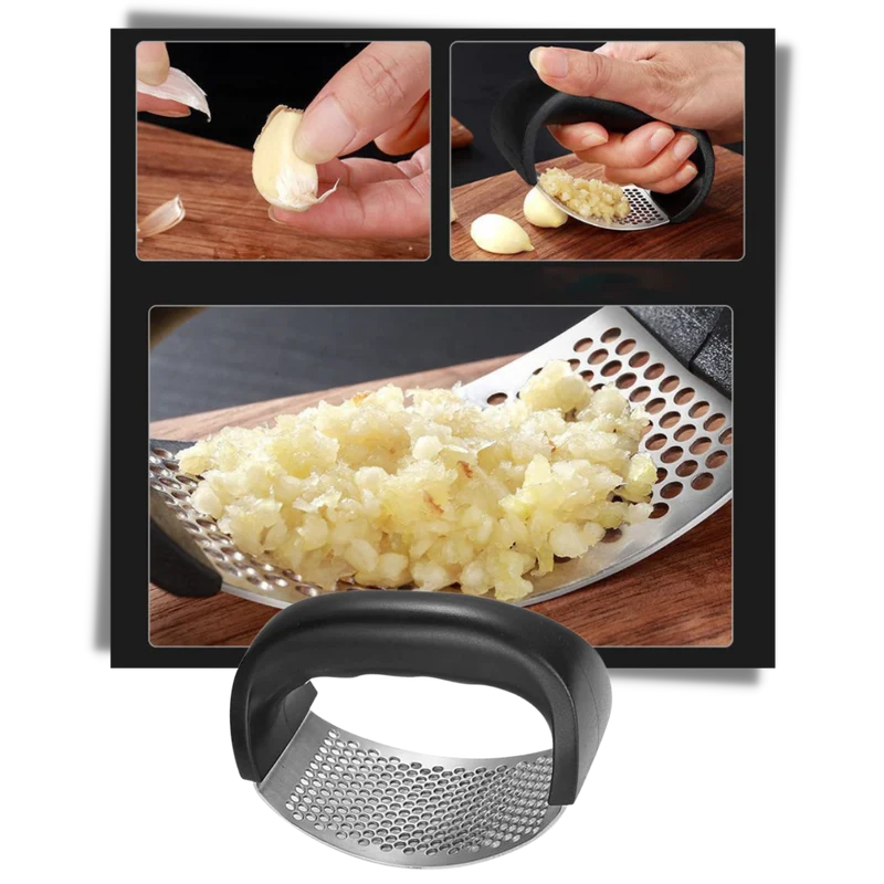 Knoblauchpresse aus Stahl