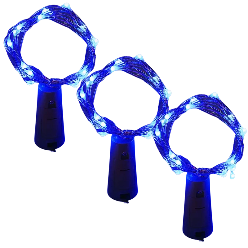Flaschen-LED-Lichter mit Korken (3er-Pack)