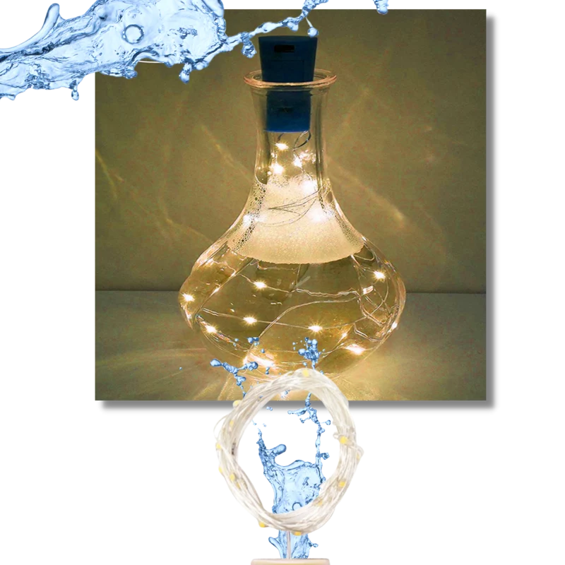 Flaschen-LED-Lichter mit Korken (3er-Pack)
