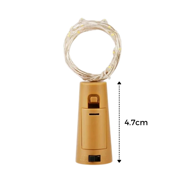 Flaschen-LED-Lichter mit Korken (3er-Pack)