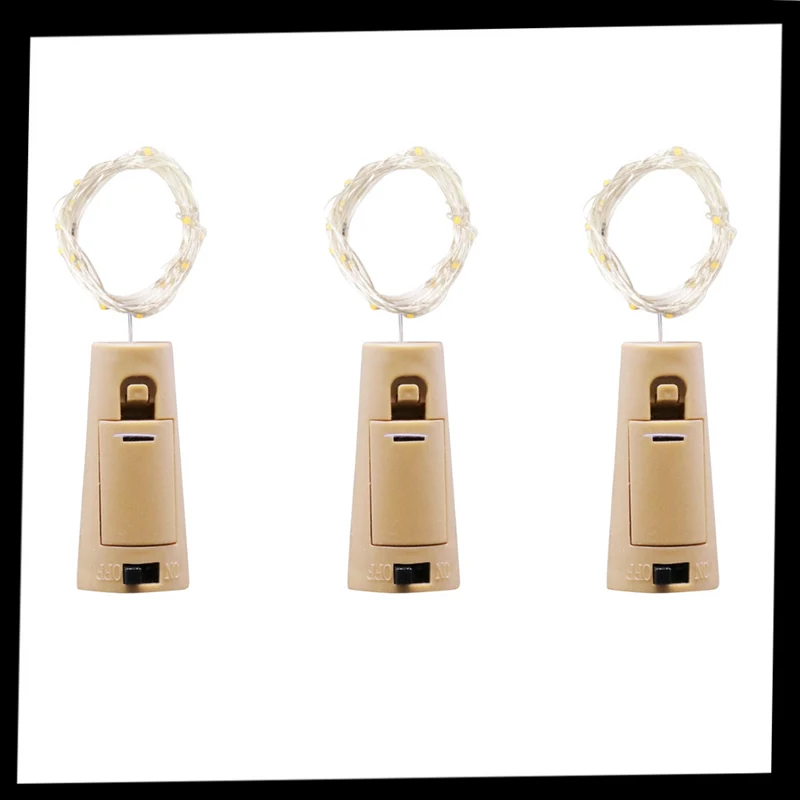Flaschen-LED-Lichter mit Korken (3er-Pack)
