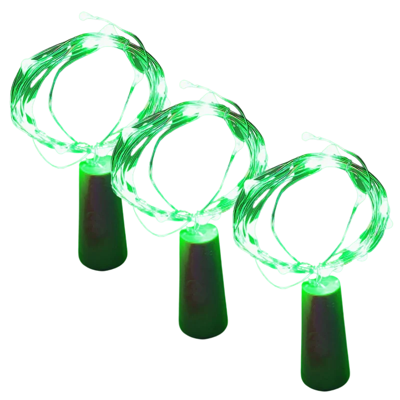 Flaschen-LED-Lichter mit Korken (3er-Pack)
