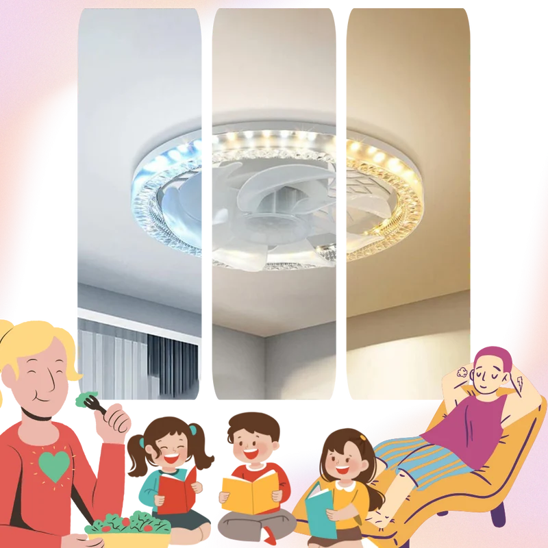 Ästhetischer Deckenventilator mit Fernbedienung