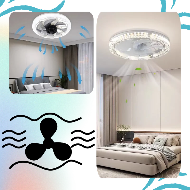 Ästhetischer Deckenventilator mit Fernbedienung