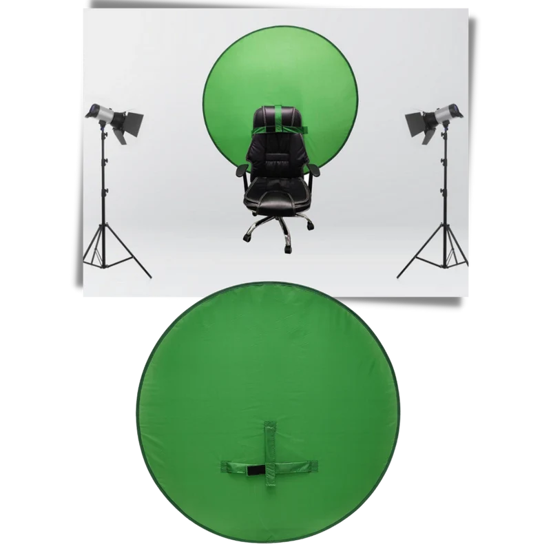 Faltbarer Green Screen für Stuhl