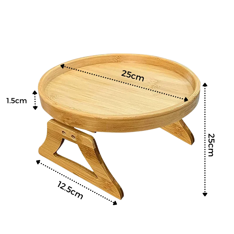 Klappbarer Armlehnentisch aus Holz