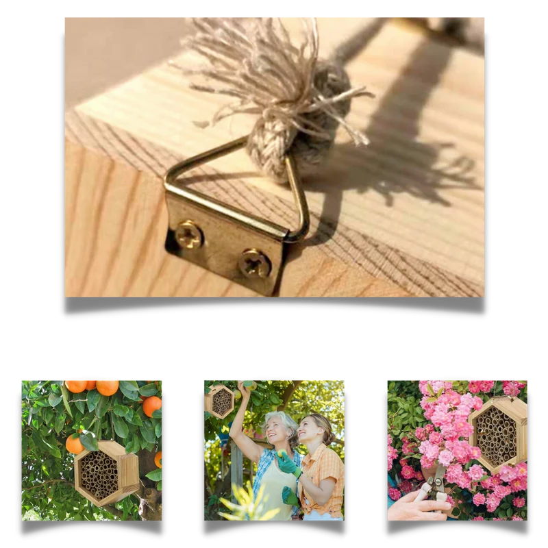 Sechseckiges Bienenhaus aus Holz