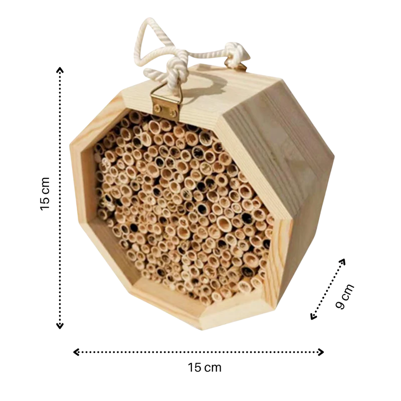Sechseckiges Bienenhaus aus Holz