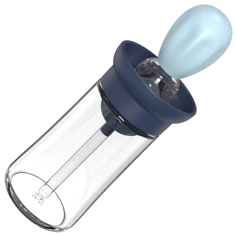 Glas-Ölflasche mit Pinsel
