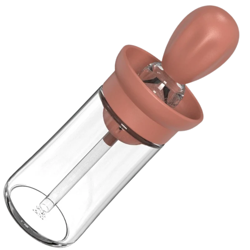 Glas-Ölflasche mit Pinsel
