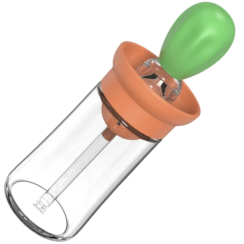 Glas-Ölflasche mit Pinsel