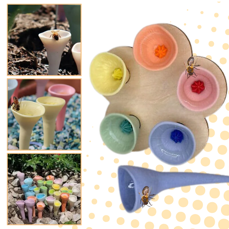 Diskrete und attraktive farbige Bienentränke