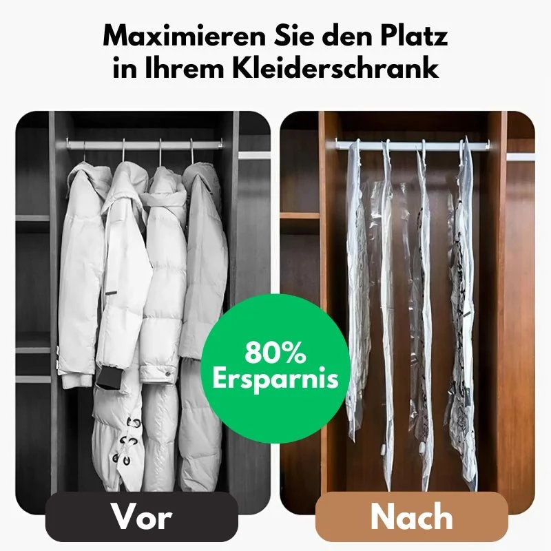 SpaceHero™ | Schaffe blitzschnell 80% mehr Platz und bewahre deine liebsten Kleidungsstücke faltenfrei und staubfrei!