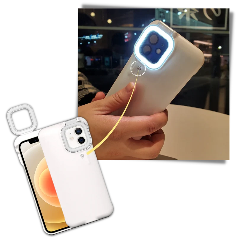 Handyhülle mit LED-Ringlicht
