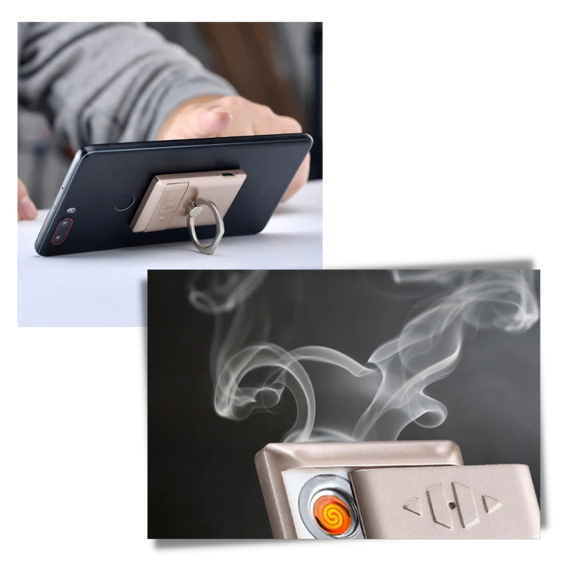 Handyring mit Feuerzeug