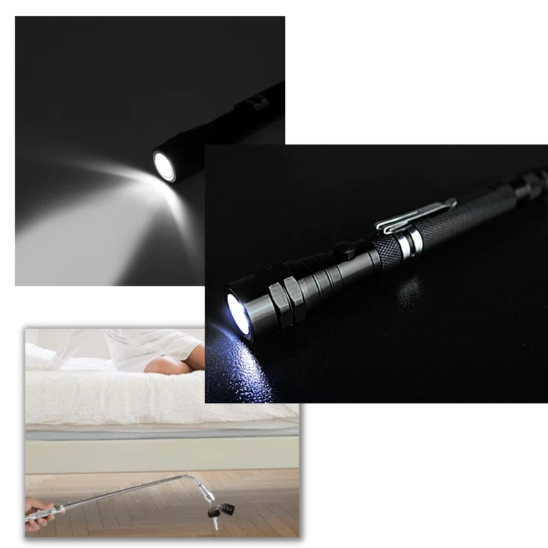 Teleskop-Magnet-LED-Taschenlampe