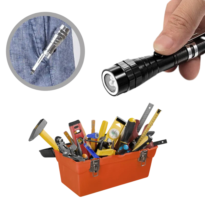 Teleskop-Magnet-LED-Taschenlampe
