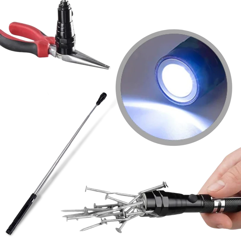 Teleskop-Magnet-LED-Taschenlampe