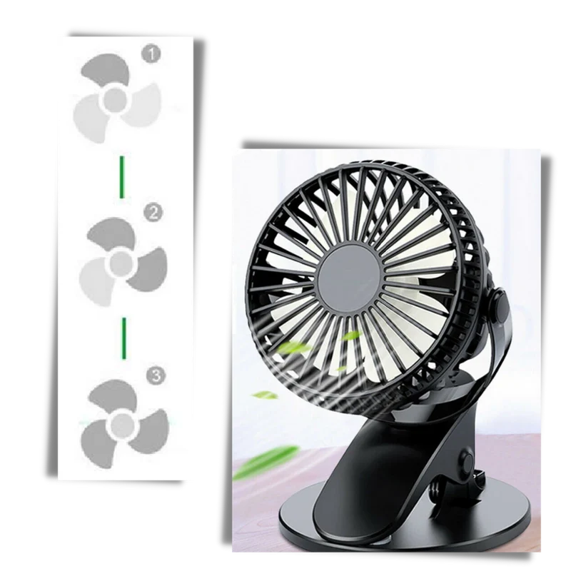 Tragbarer wiederaufladbarer USB-Ventilator