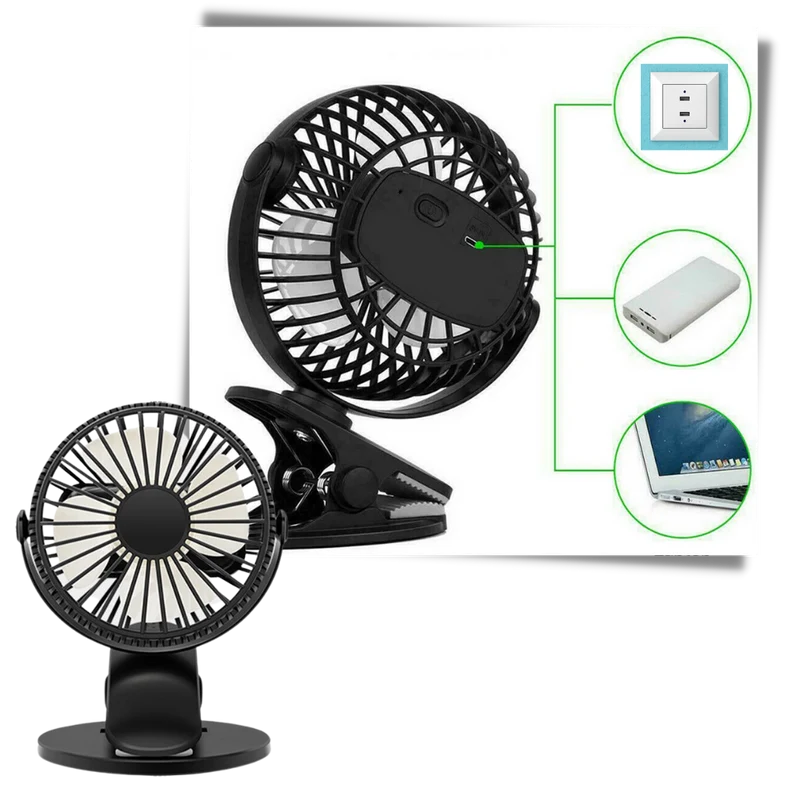 Tragbarer wiederaufladbarer USB-Ventilator