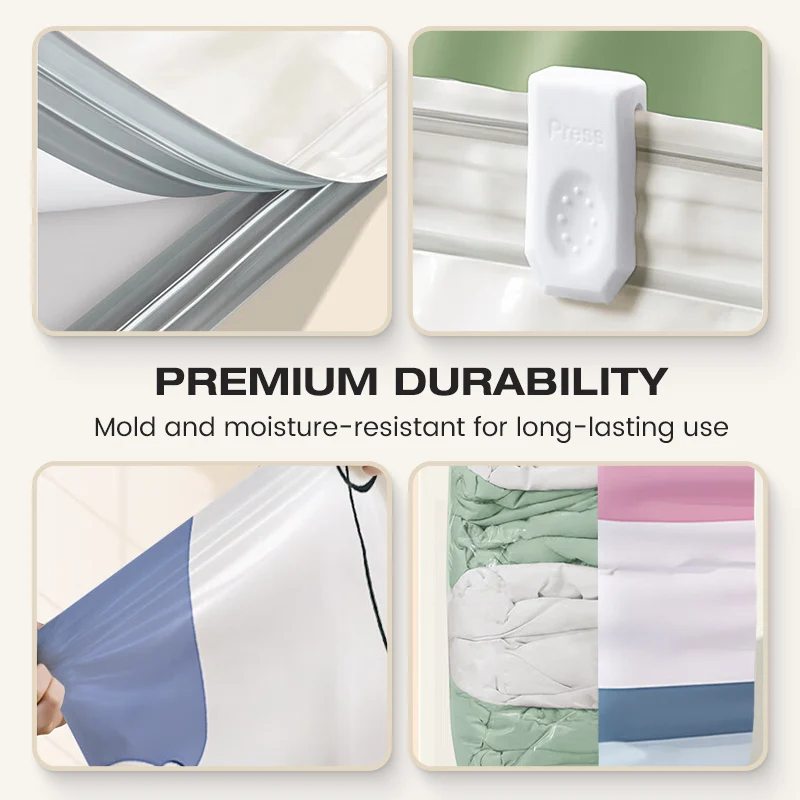 SpaceSculpt™ | Vakuumbeutel – Ohne Pumpe, extra groß & platzsparend