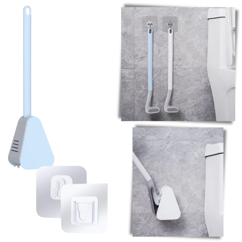 Toilettenbürste mit langem Griff und Wandhalterung