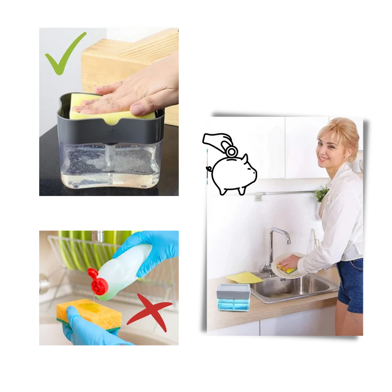 Spülmittelspender mit Schwammhalter