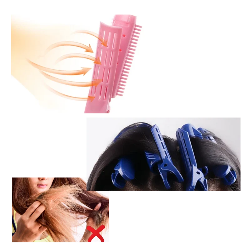 Packung mit 4 Haarspangen für sofortiges Volumen