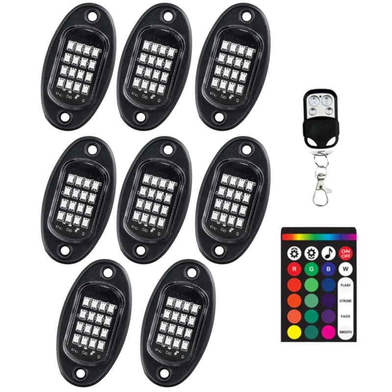 Packung mit 8 RGB-Leuchten für Fahrzeuge