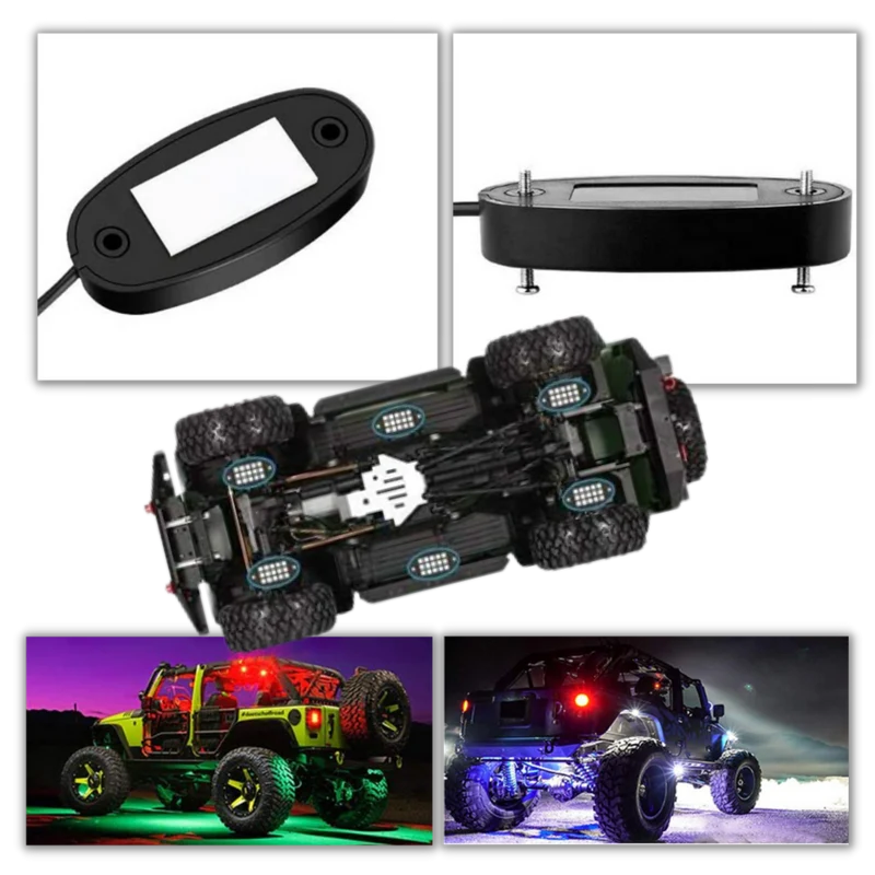 Packung mit 8 RGB-Leuchten für Fahrzeuge