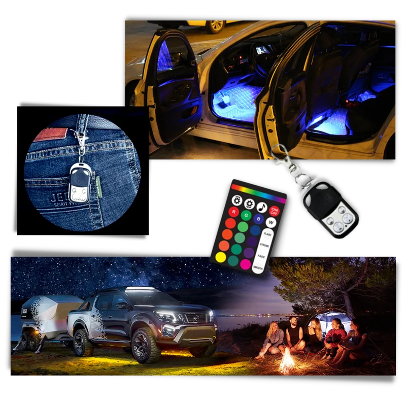 Packung mit 8 RGB-Leuchten für Fahrzeuge