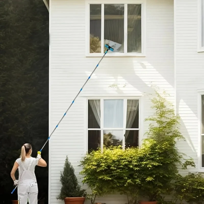 SkyReach™ | Fensterreiniger – 4,45 m Teleskopstange, 2-in-1 & streifenfrei