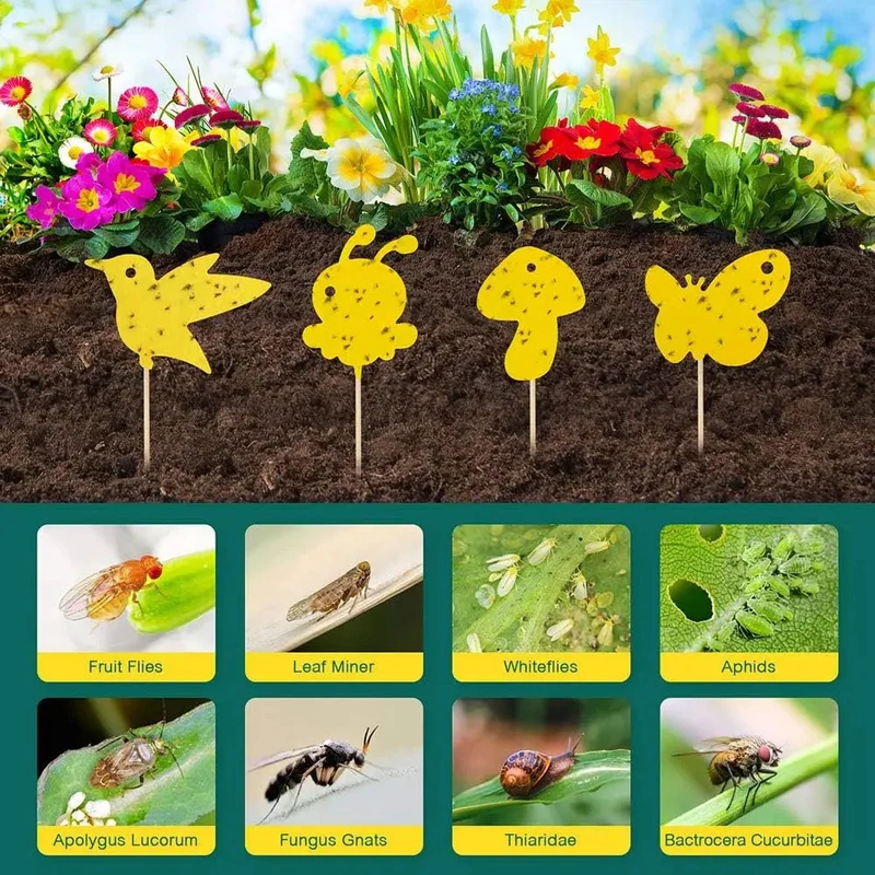 PestiGuard™ | Pflanzenfallen – 59er Set, ungiftig & wetterfest gegen Insekten