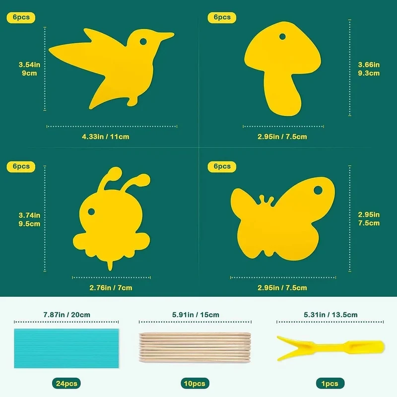 PestiGuard™ | Pflanzenfallen – 59er Set, ungiftig & wetterfest gegen Insekten
