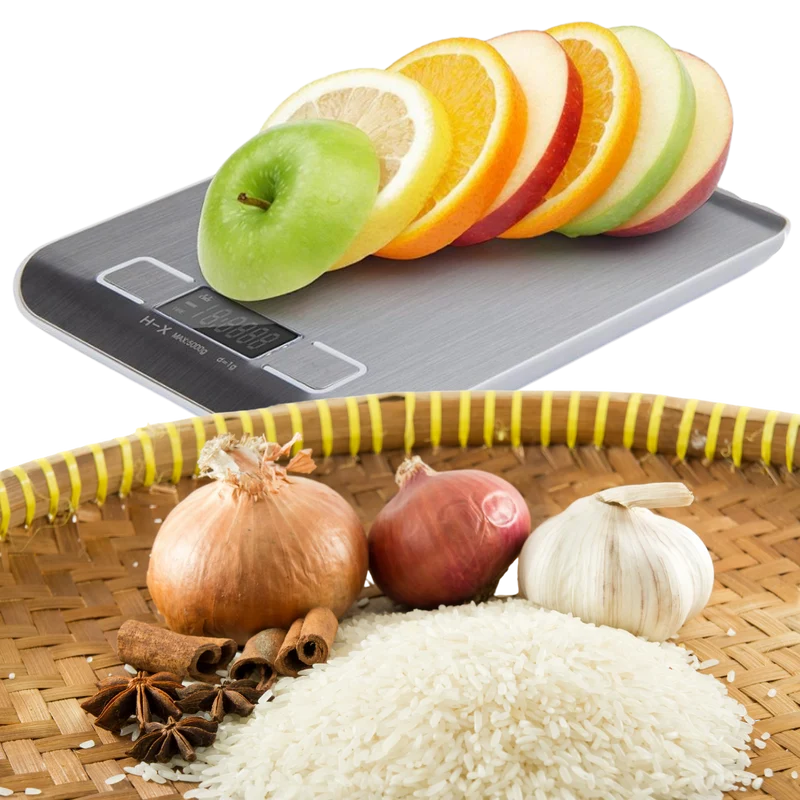 Skanto LCD-Digital-Küchenwaage aus Edelstahl