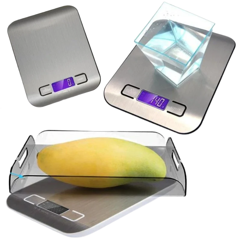 Skanto LCD-Digital-Küchenwaage aus Edelstahl