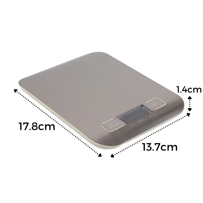 Skanto LCD-Digital-Küchenwaage aus Edelstahl