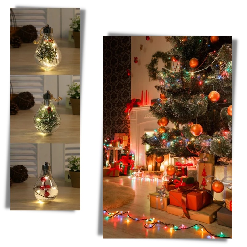 LED-Transparente Weihnachtsbaumkugel-Glühbirne
