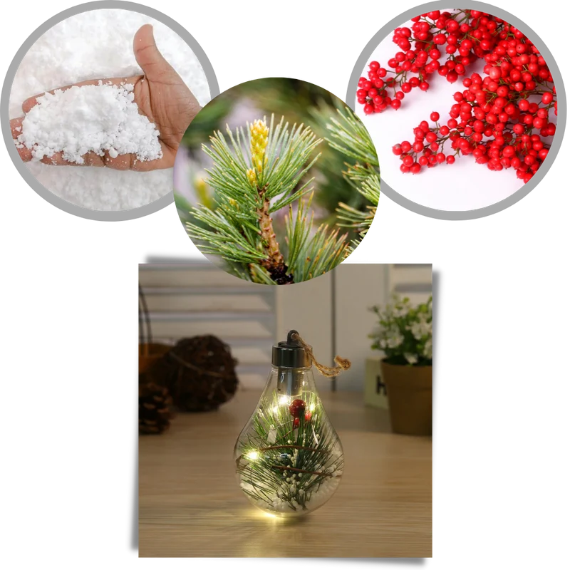 LED-Transparente Weihnachtsbaumkugel-Glühbirne