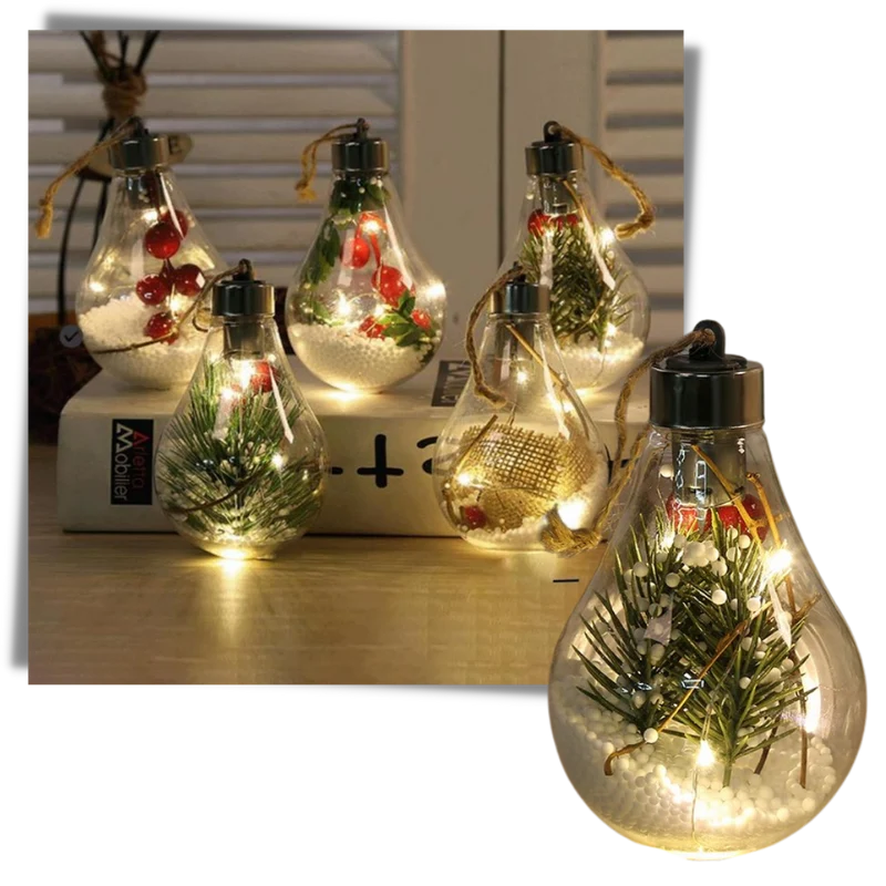LED-Transparente Weihnachtsbaumkugel-Glühbirne