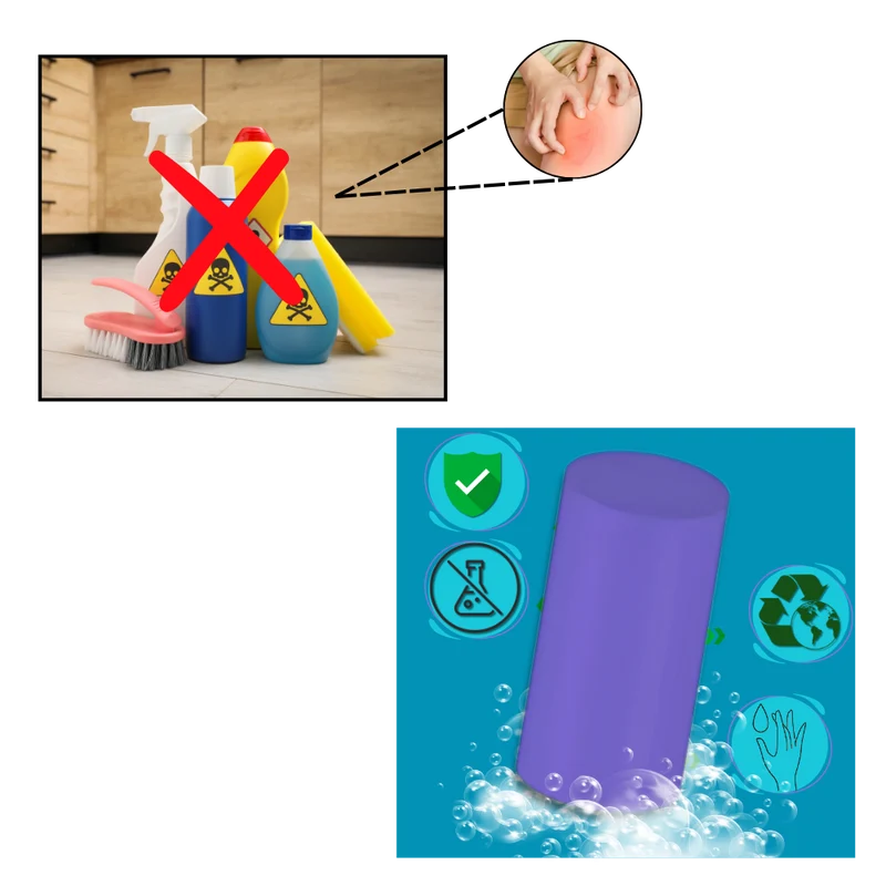 Kraftvoller Kalkentferner-Stick für Toiletten