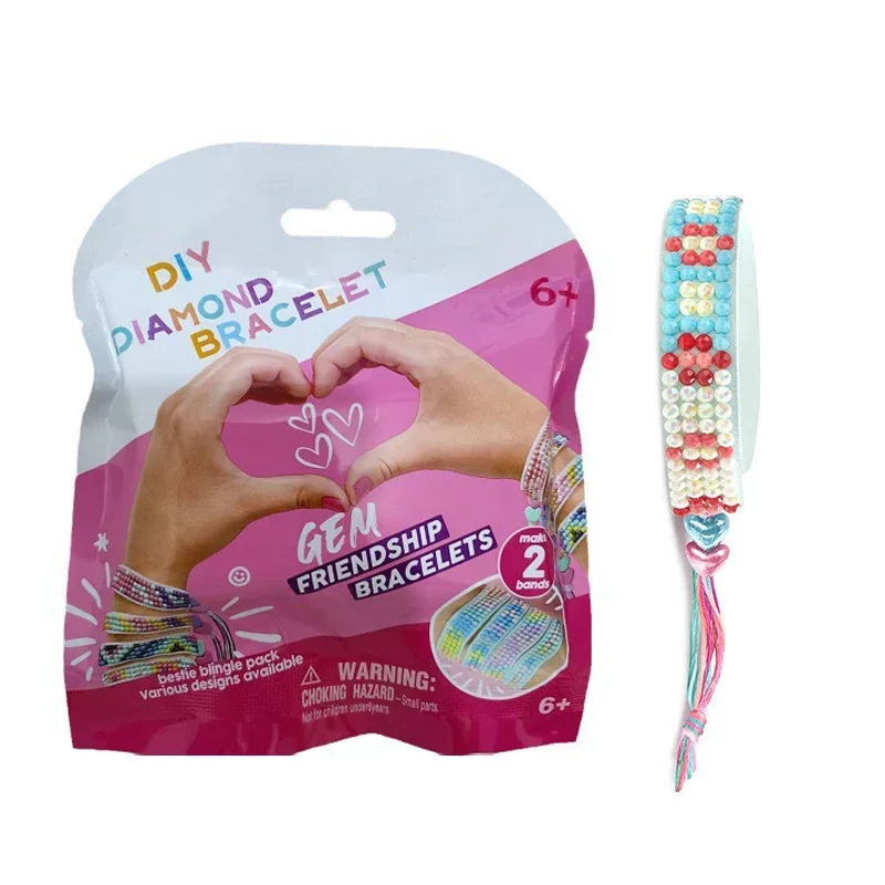 Verstellbares DIY Diamant-Malerei Armband für Kinder und Erwachsene – Kreatives Schmuck-Bastelset mit Stickkunst