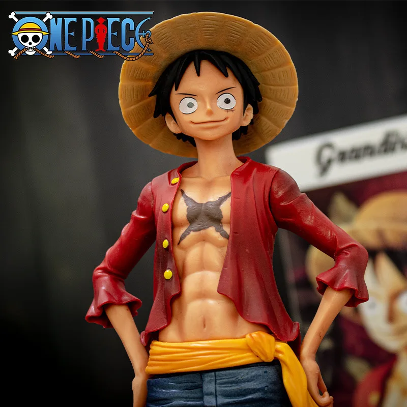 Confident Smiley Luffy Gesichtswechsel-Anime-Figur – 11-Zoll Action-Puppe Modell für Sammler und Fans