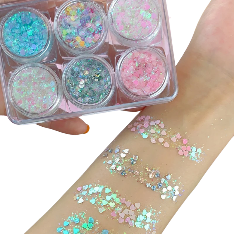 Glitzer-Set für Gesicht und Körper