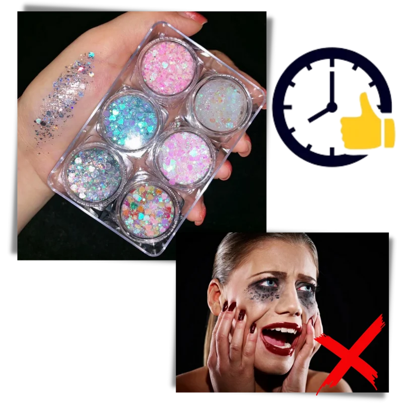 Glitzer-Set für Gesicht und Körper