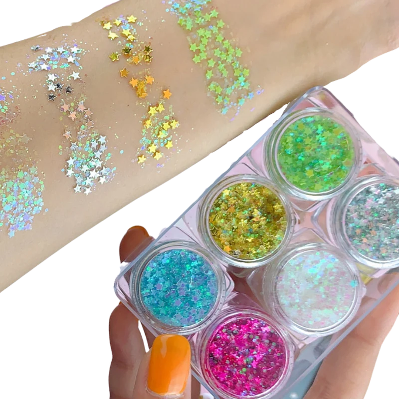 Glitzer-Set für Gesicht und Körper
