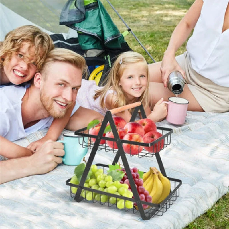OrganiStack™ | Eisenkorb mit Griff – Abnehmbare Perlen, 2- oder 3-lagig