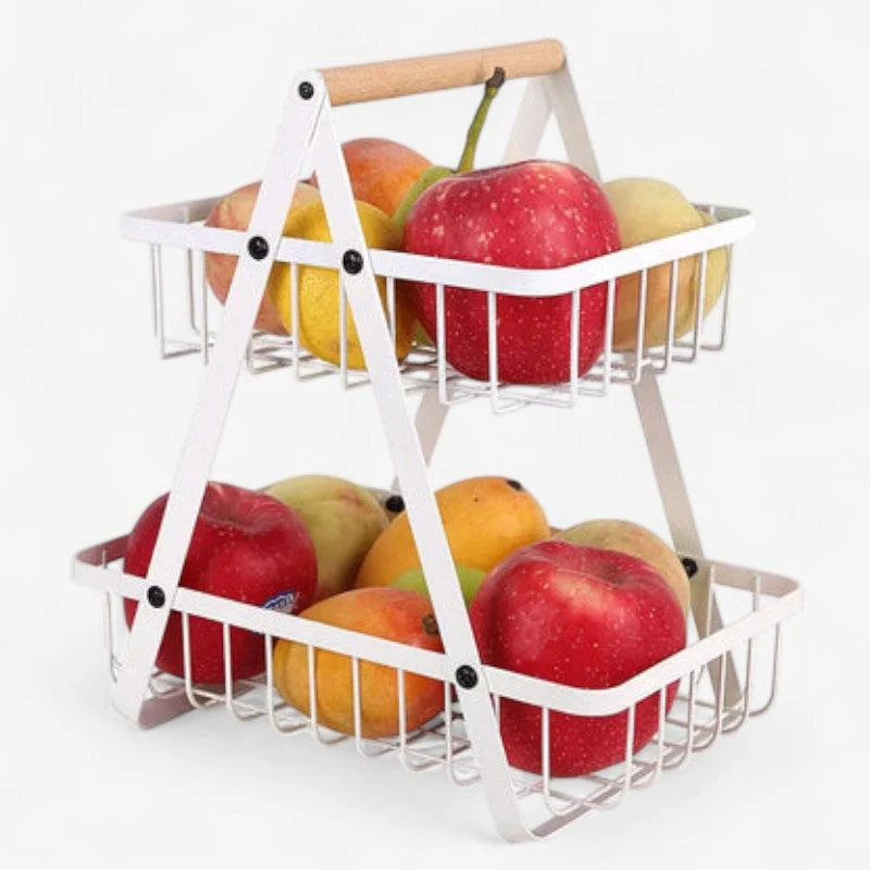OrganiStack™ | Eisenkorb mit Griff – Abnehmbare Perlen, 2- oder 3-lagig