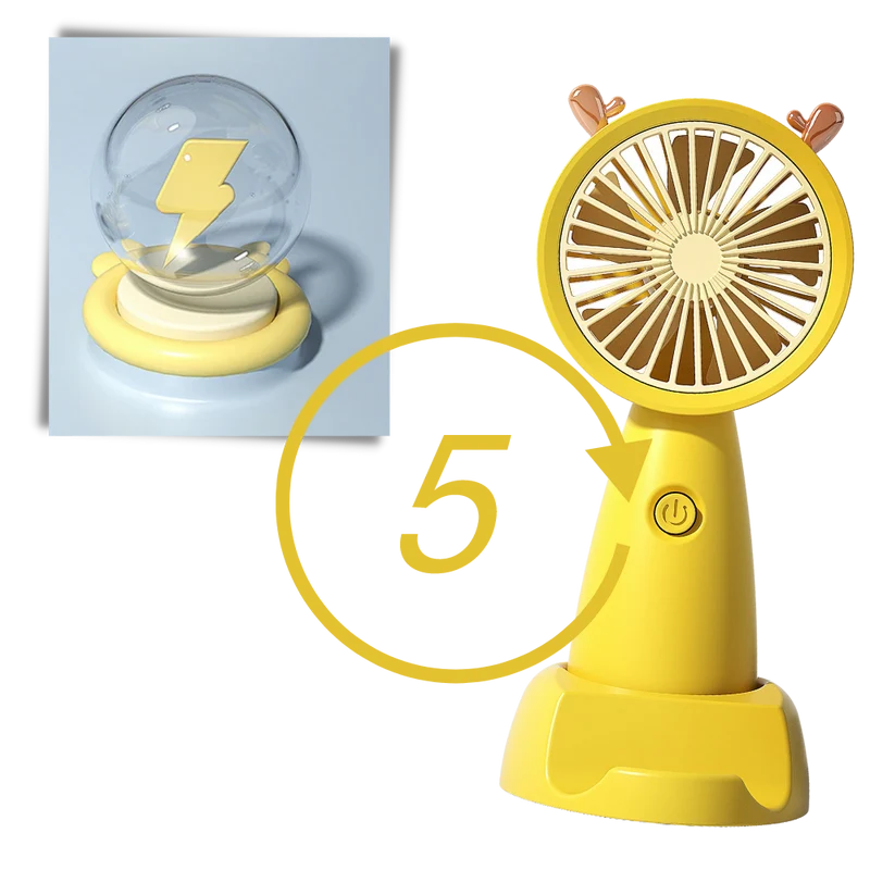 Mini-USB-Ventilator mit Handyhalterung